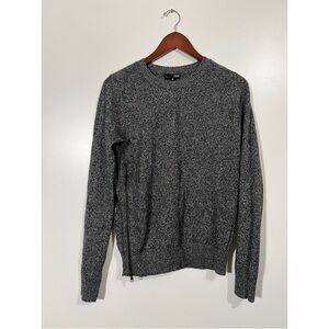 Aqua Cashmere Sweater in Gray Speckle Size Small Women’s